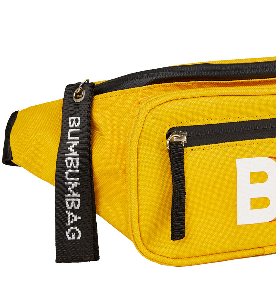 BumBumBag - Sac banane logo double zips jaune