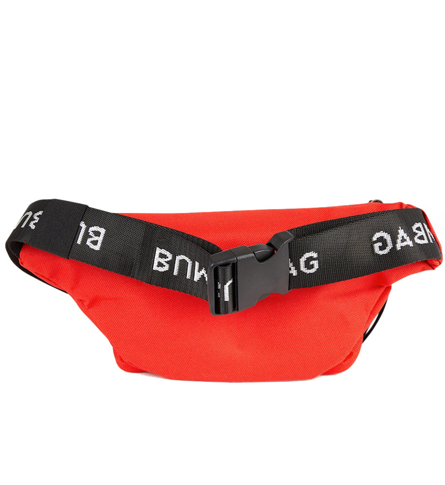BumBumBag - Sac banane texte double zips rouge