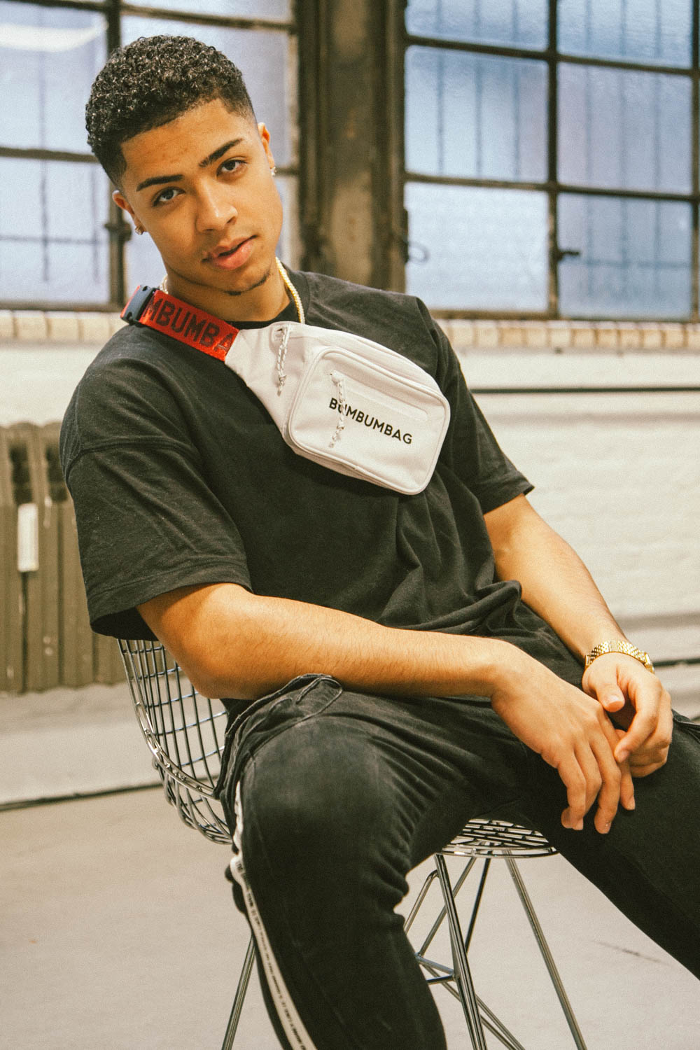 BumBumBag - Sac banane ceinture coloré blanc rouge