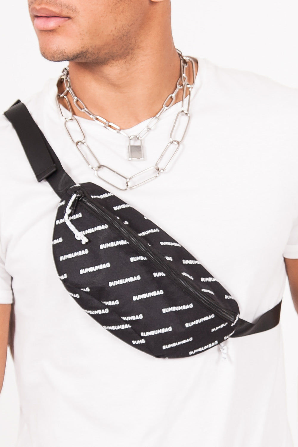 BumBumBag - Sac banane logomania noir