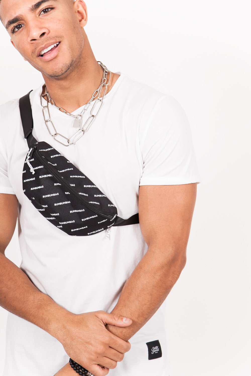 BumBumBag - Sac banane logomania noir