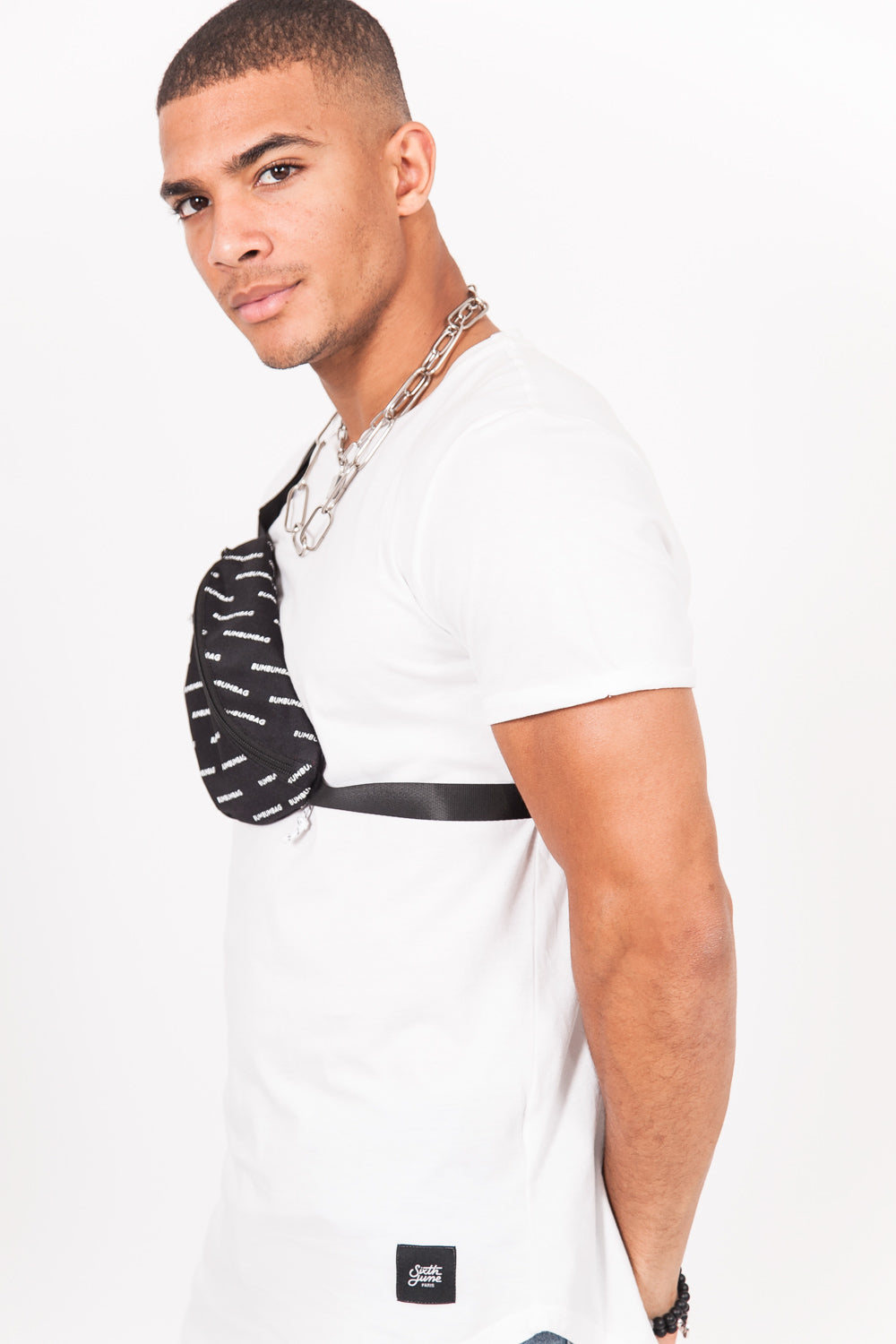 BumBumBag - Sac banane logomania noir