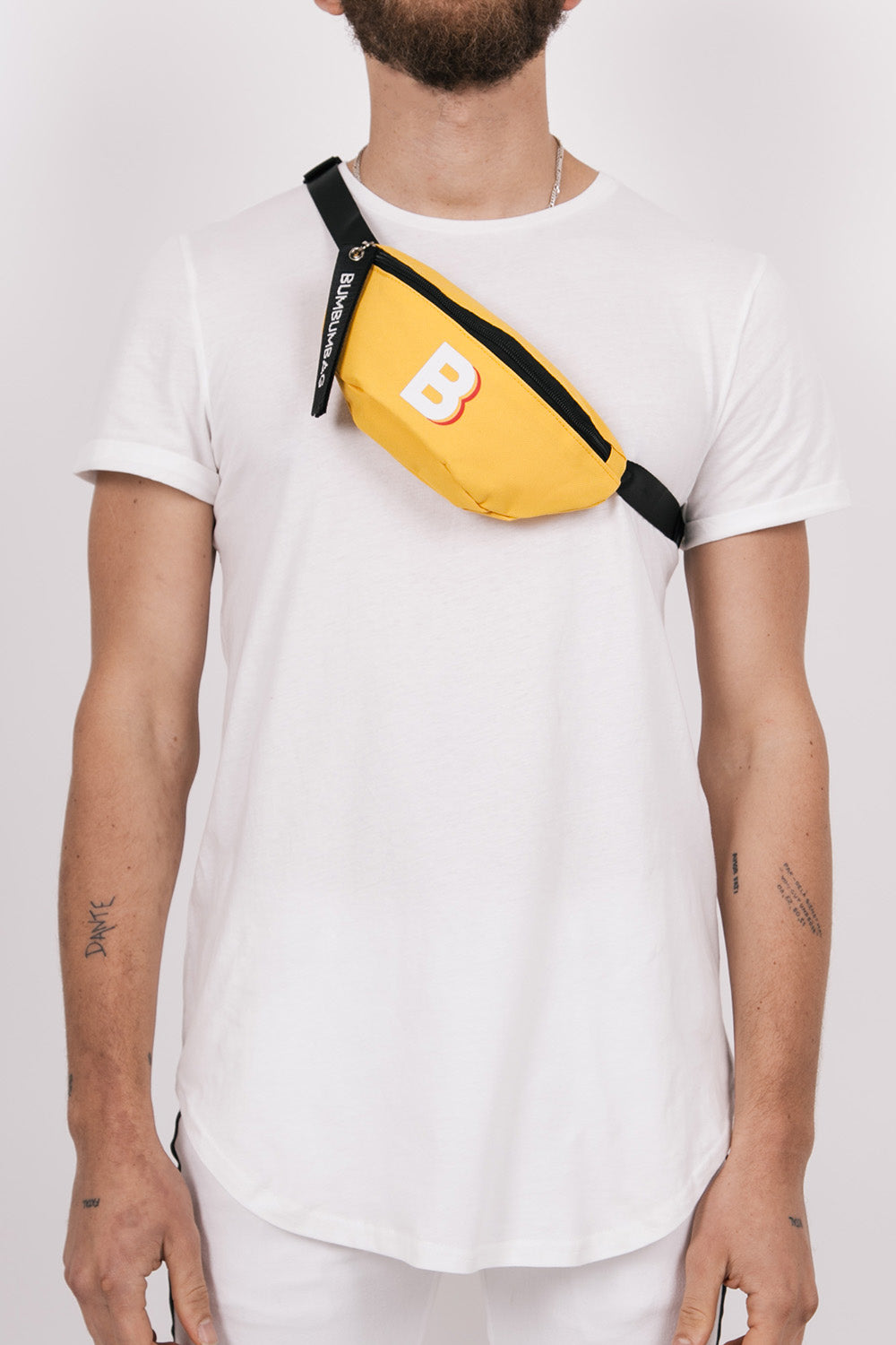 BumBumBag - Sac banane logo zip jaune