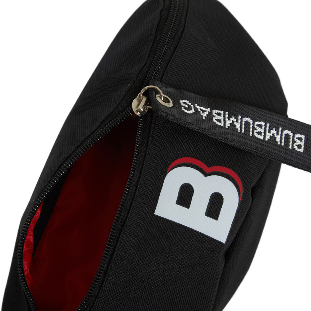 BumBumBag - Sac banane logo zip noir