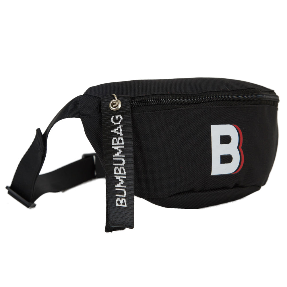 BumBumBag - Sac banane logo zip noir