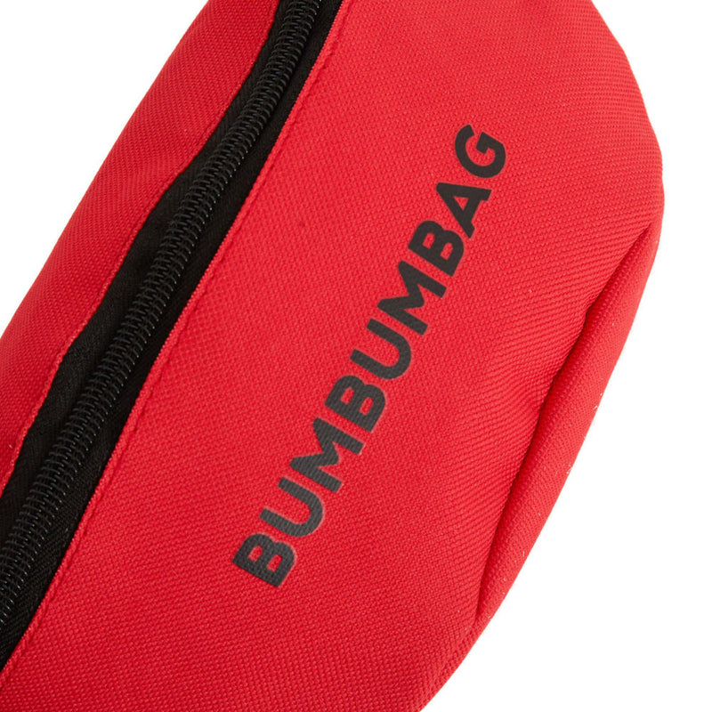 BumBumBag - Sac banane texte zip rouge
