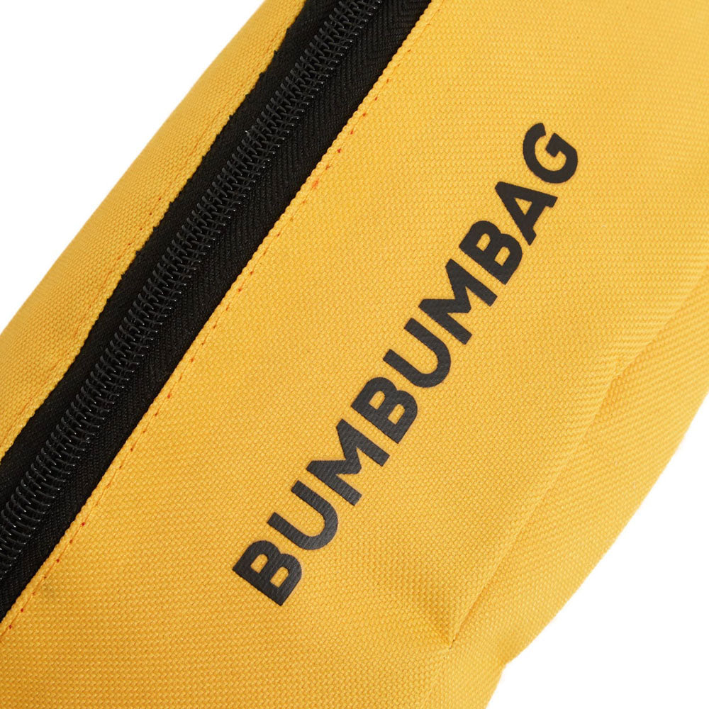 BumBumBag - Sac banane texte zip jaune