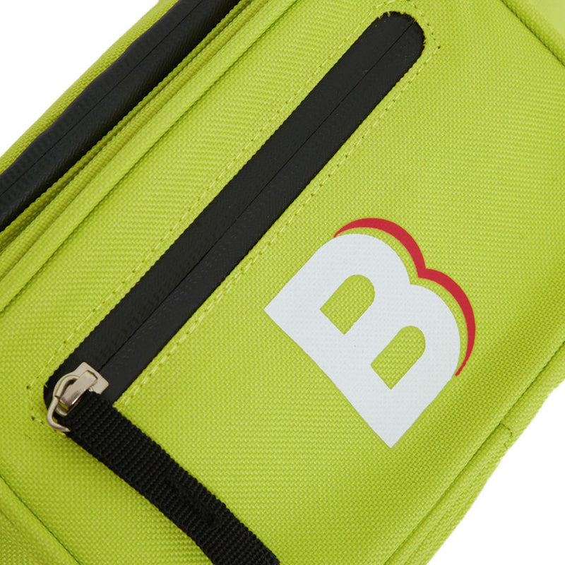 BumBumBag - Sac banane logo double zips vert fluo