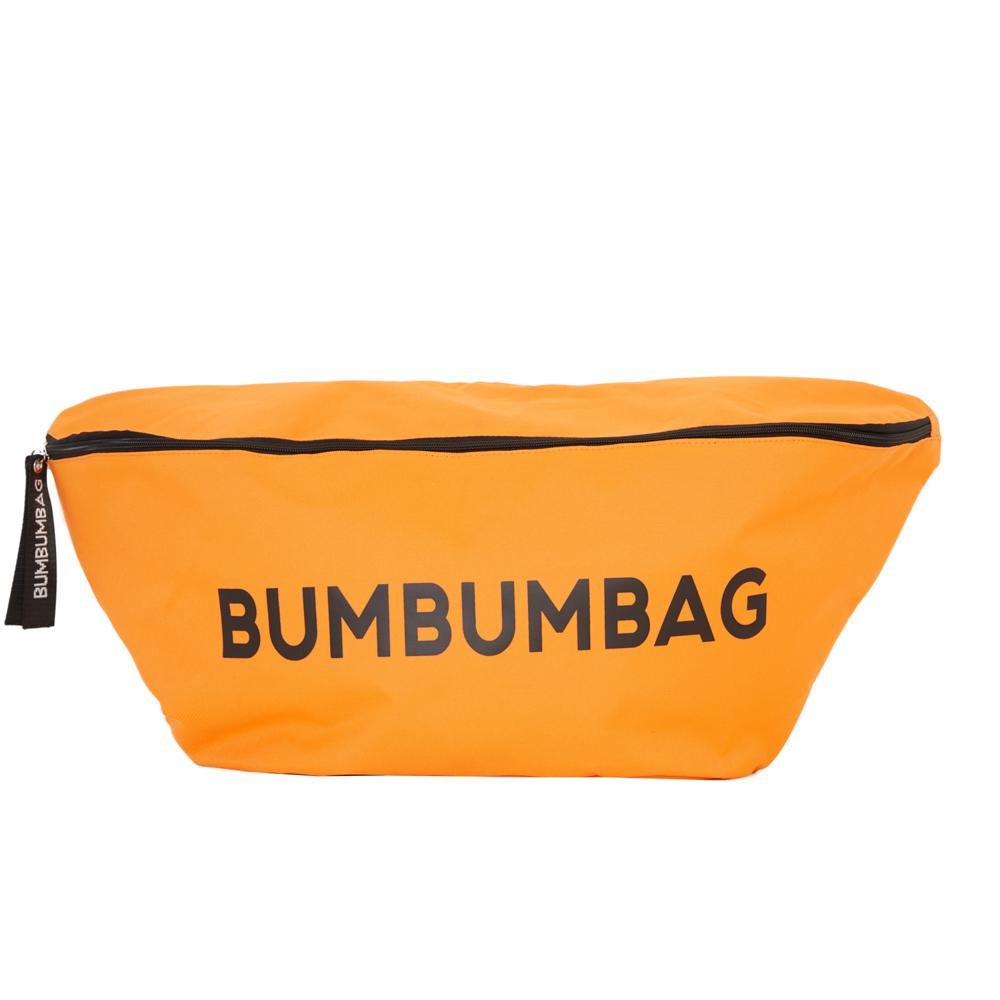 BumBumBag - Sac banane géante texte zip orange