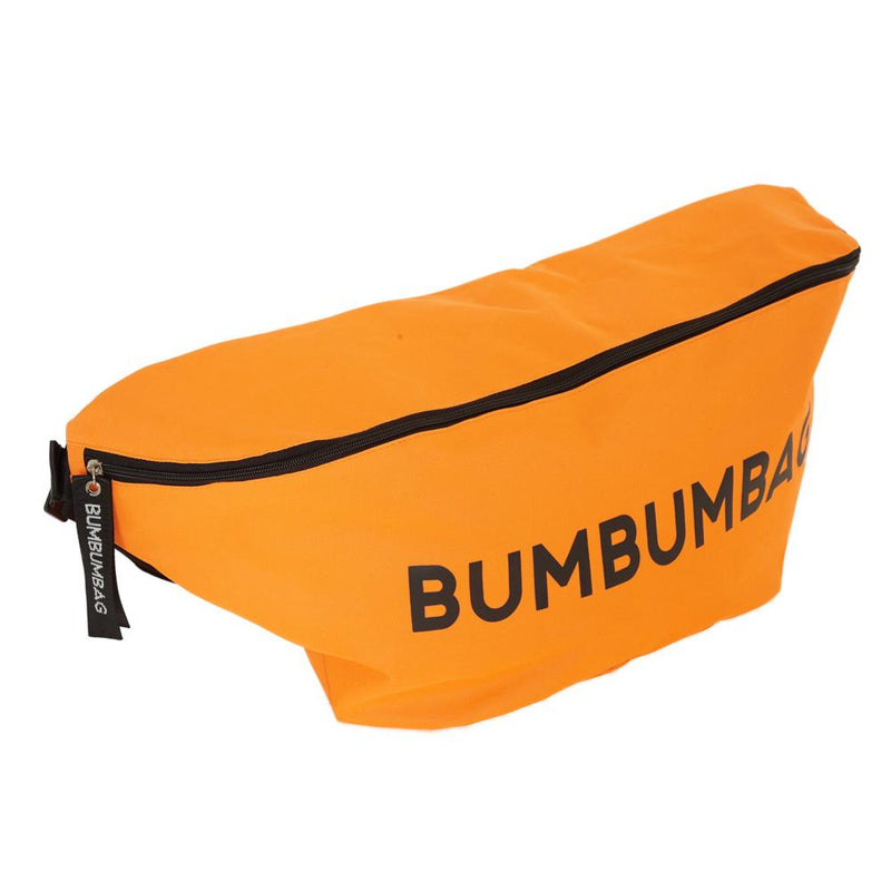 BumBumBag - Sac banane géante texte zip orange