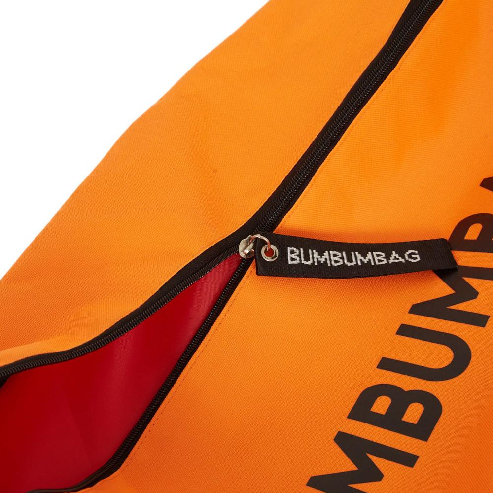 BumBumBag - Sac banane géante texte zip orange