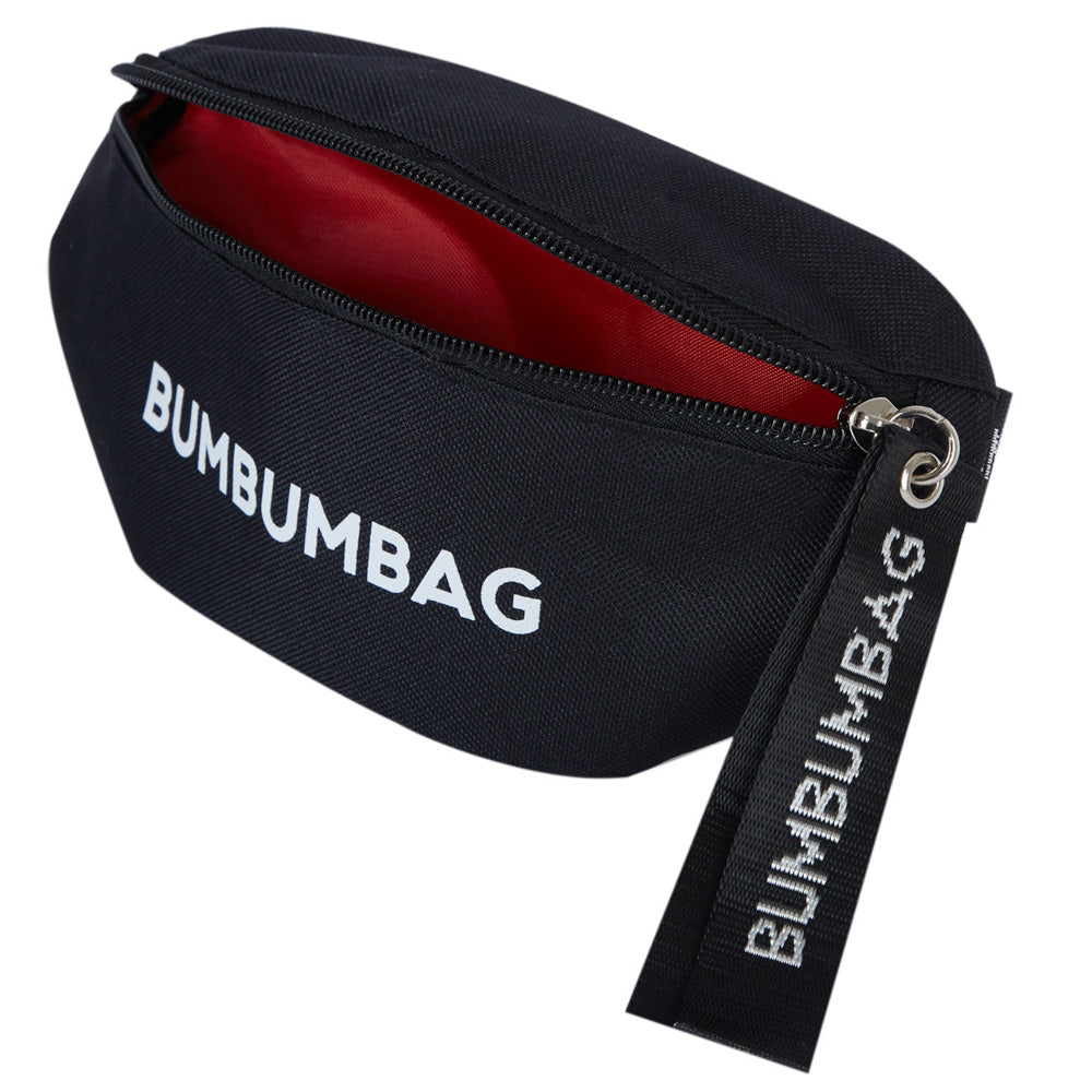 BumBumBag - Sac banane texte zip noir