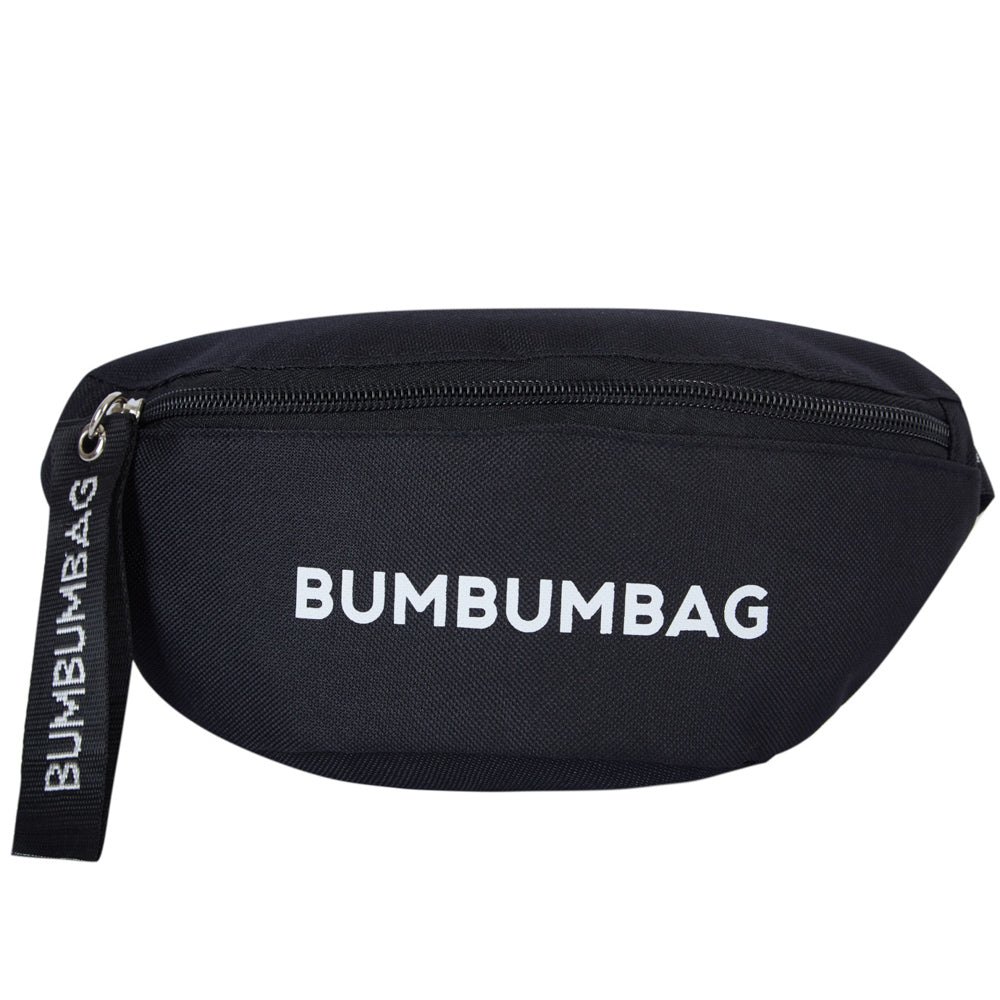 BumBumBag - Sac banane texte zip noir