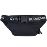 BumBumBag - Sac banane texte double zips noir