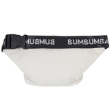 BumBumBag - Sac banane texte double zips blanc