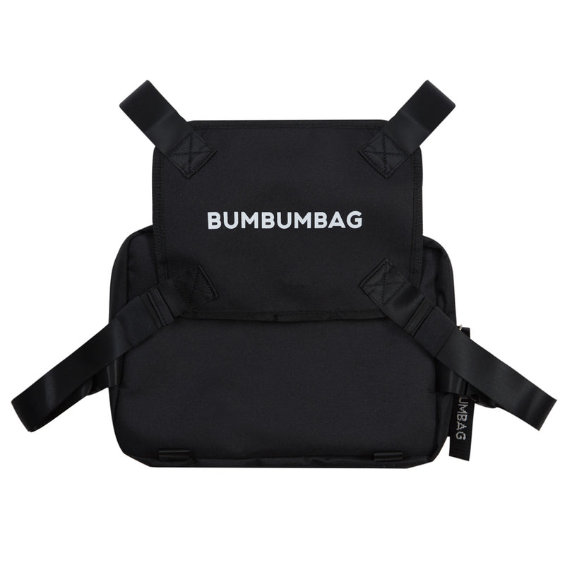 BumBumBag - Sac poitrine texte zips noir