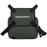 BumBumBag - Sac poitrine texte zips vert