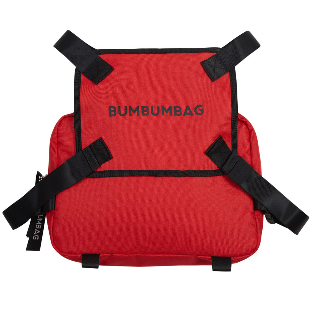 BumBumBag - Sac poitrine texte zips rouge