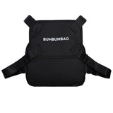 BumBumBag - Petit sac poitrine texte zips noir