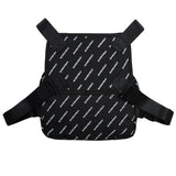 BumBumBag - Petit sac poitrine logomania zips noir