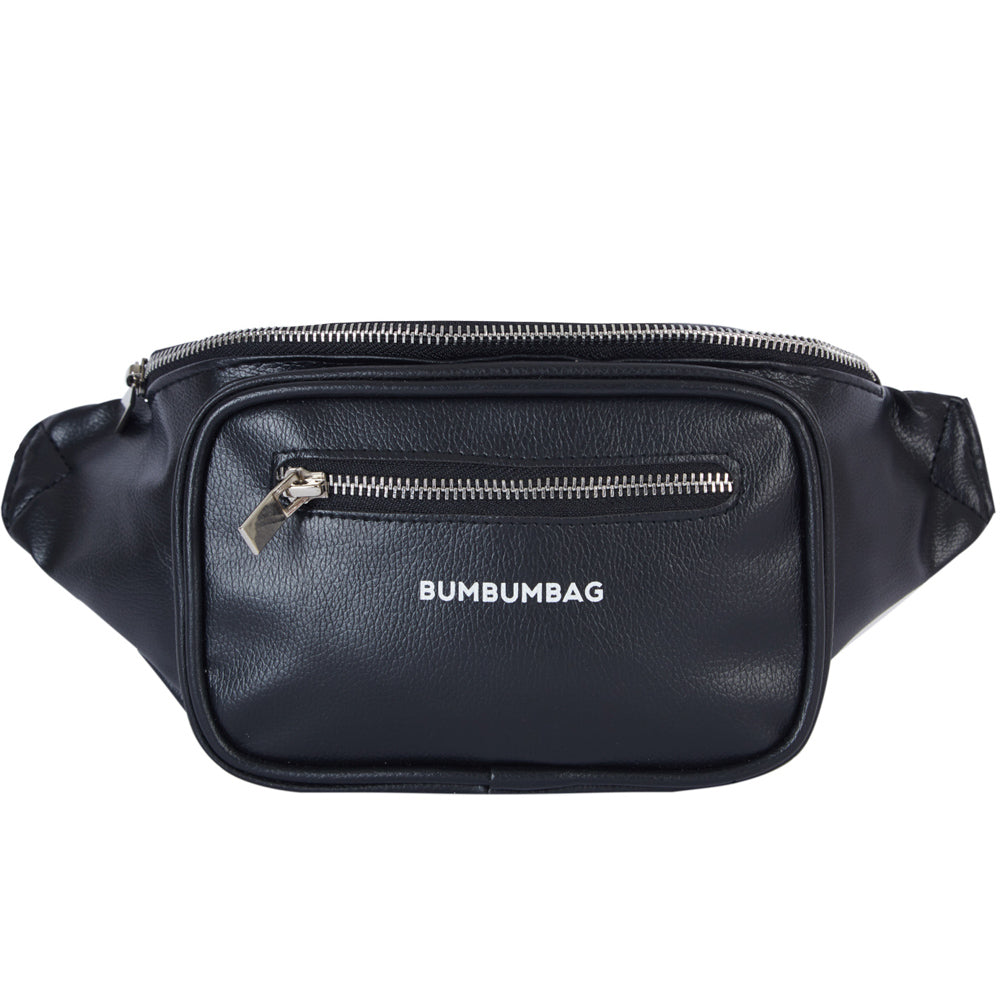 BumBumBag - Sac banane simili cuir logo noir
