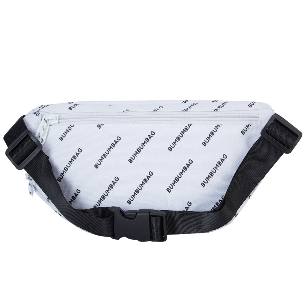 BumBumBag - Sac banane logomania blanc