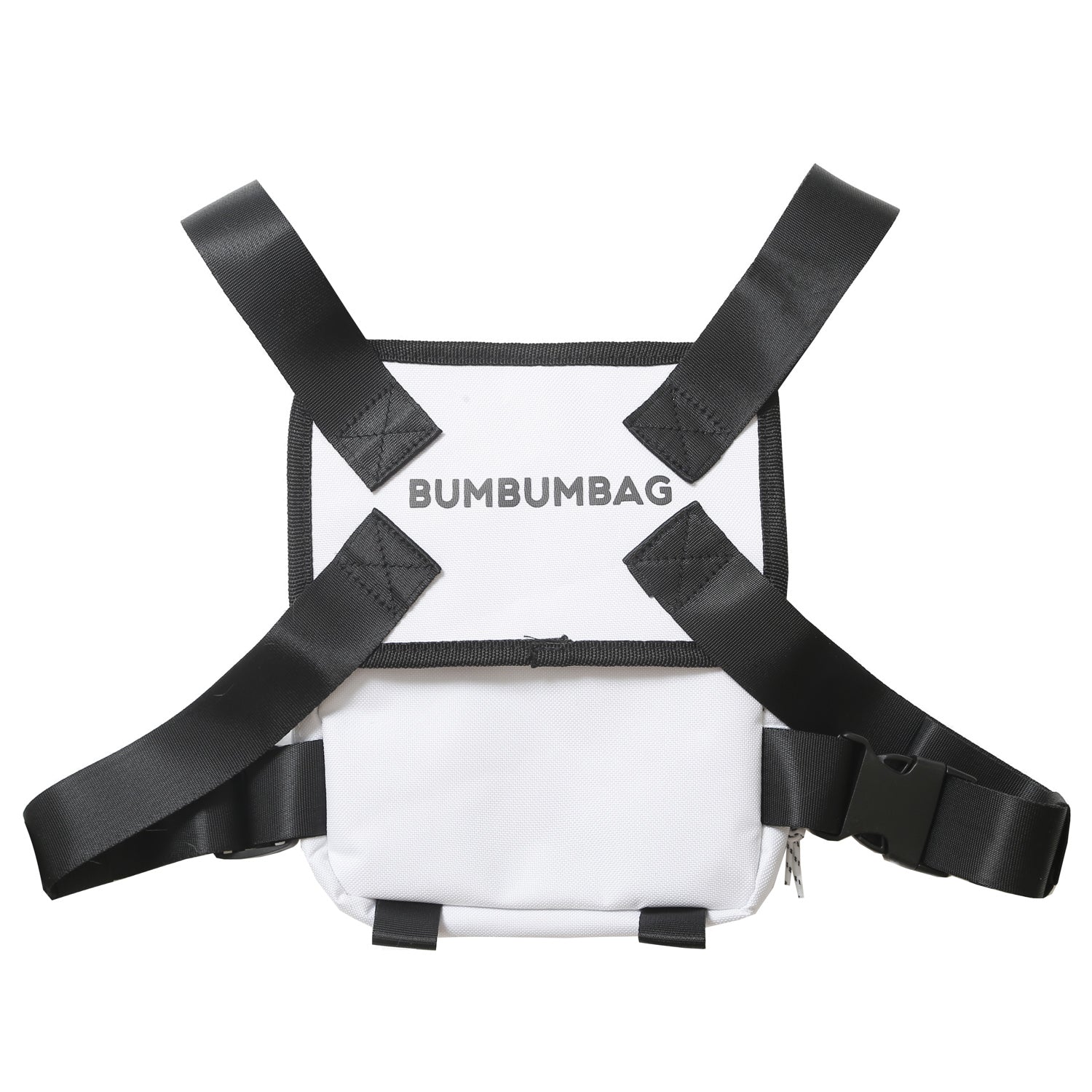 BumBumBag - Mini sac poitrine logo blanc