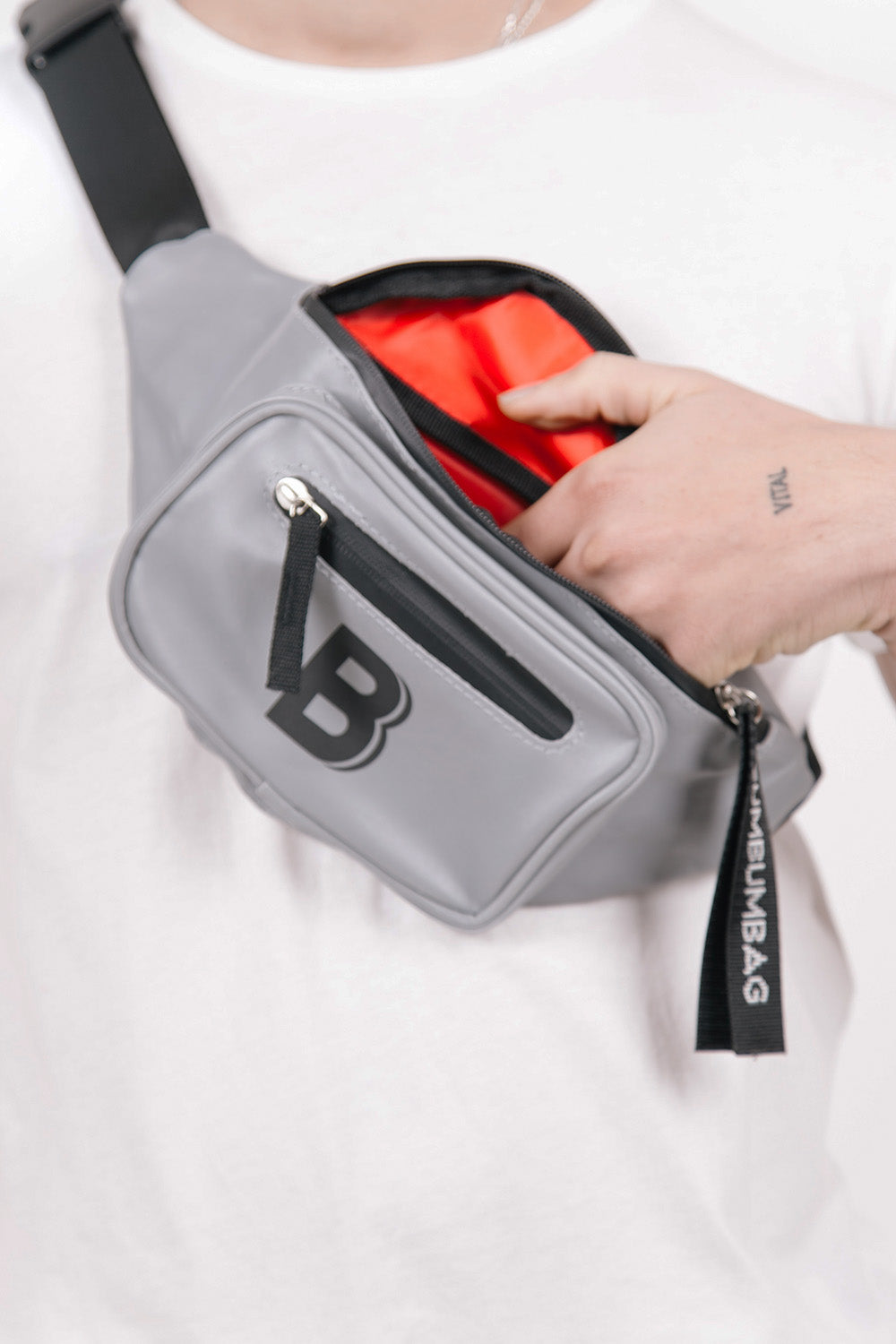 BumBumBag - Sac banane logo double zips fluorescent