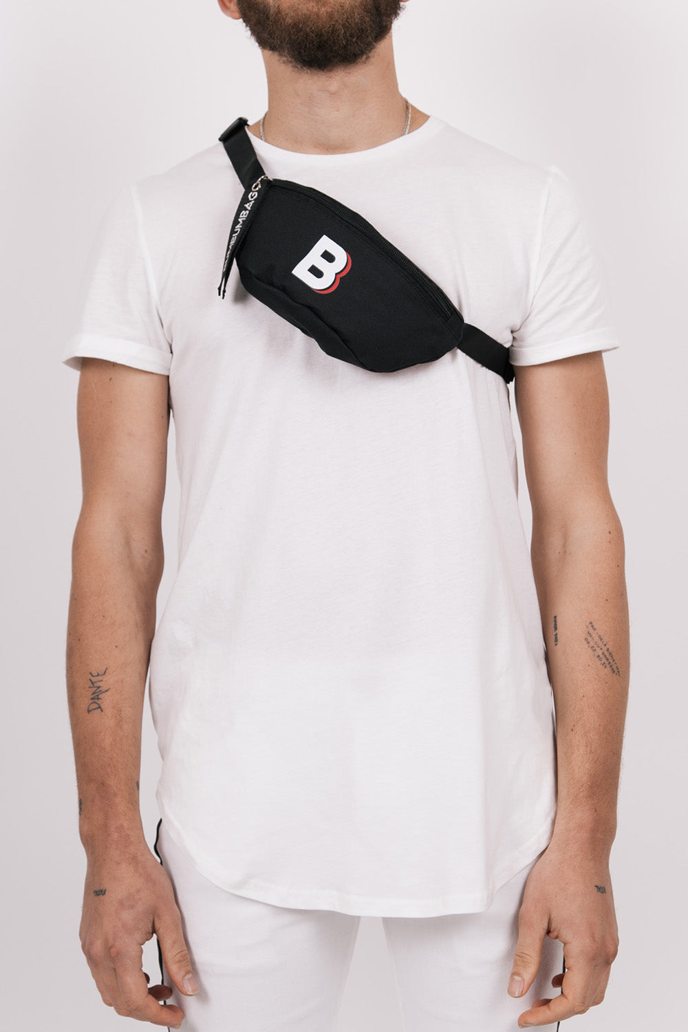 BumBumBag - Sac banane logo zip noir