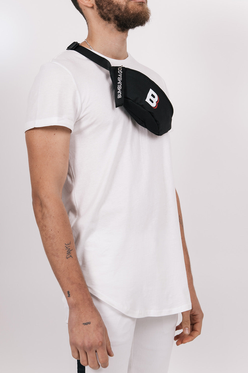 BumBumBag - Sac banane logo zip noir