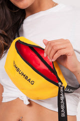 BumBumBag - Sac banane texte zip jaune