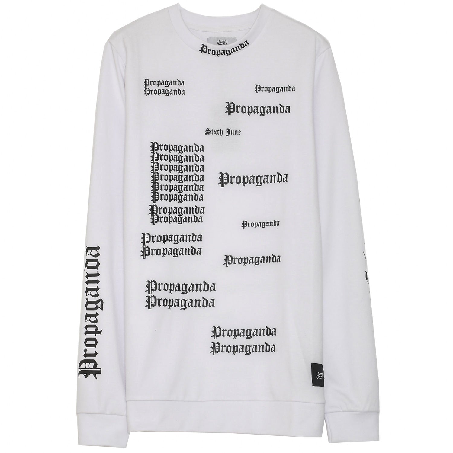 Sixth June - Sweat imprimé propaganda gothic blanc