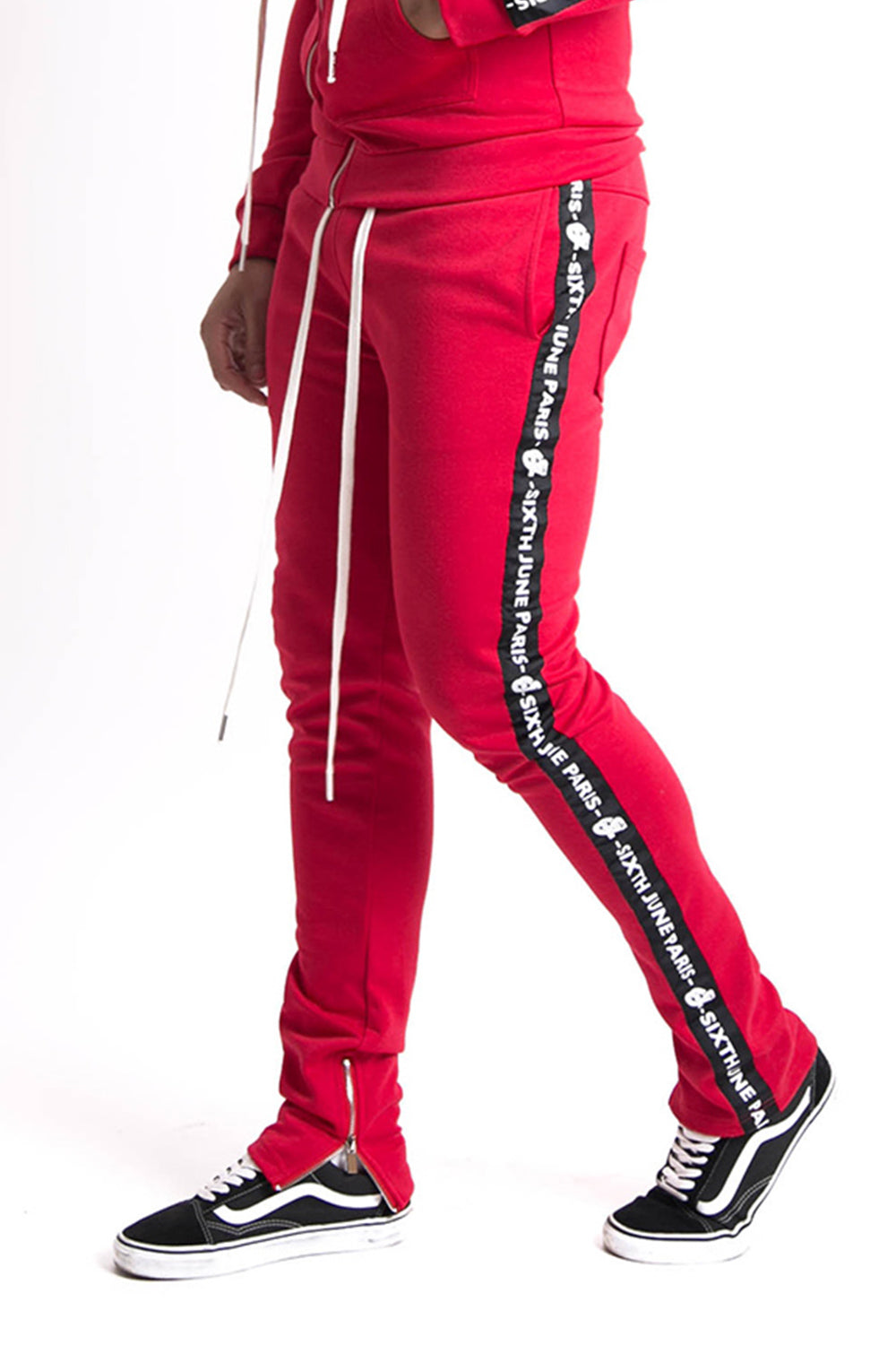 Sixth June - Jogging bandes texte rouge noir