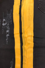 Sixth June - Jean bande double noir jaune