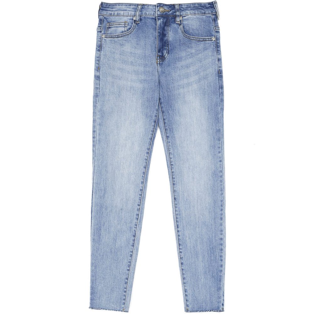 Sixth June - Jean ourlet brut 7/8 bleu