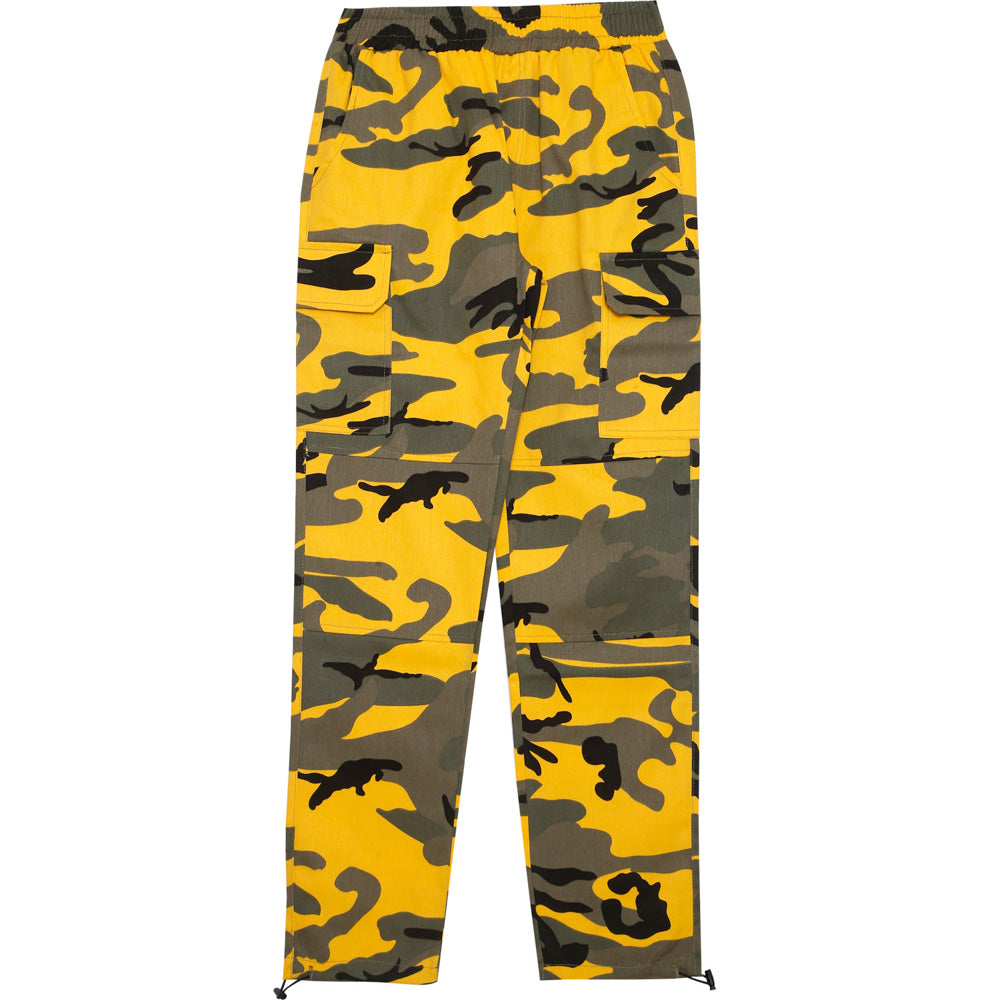 Sixth June - Pantalon cargo élastique camouflage jaune