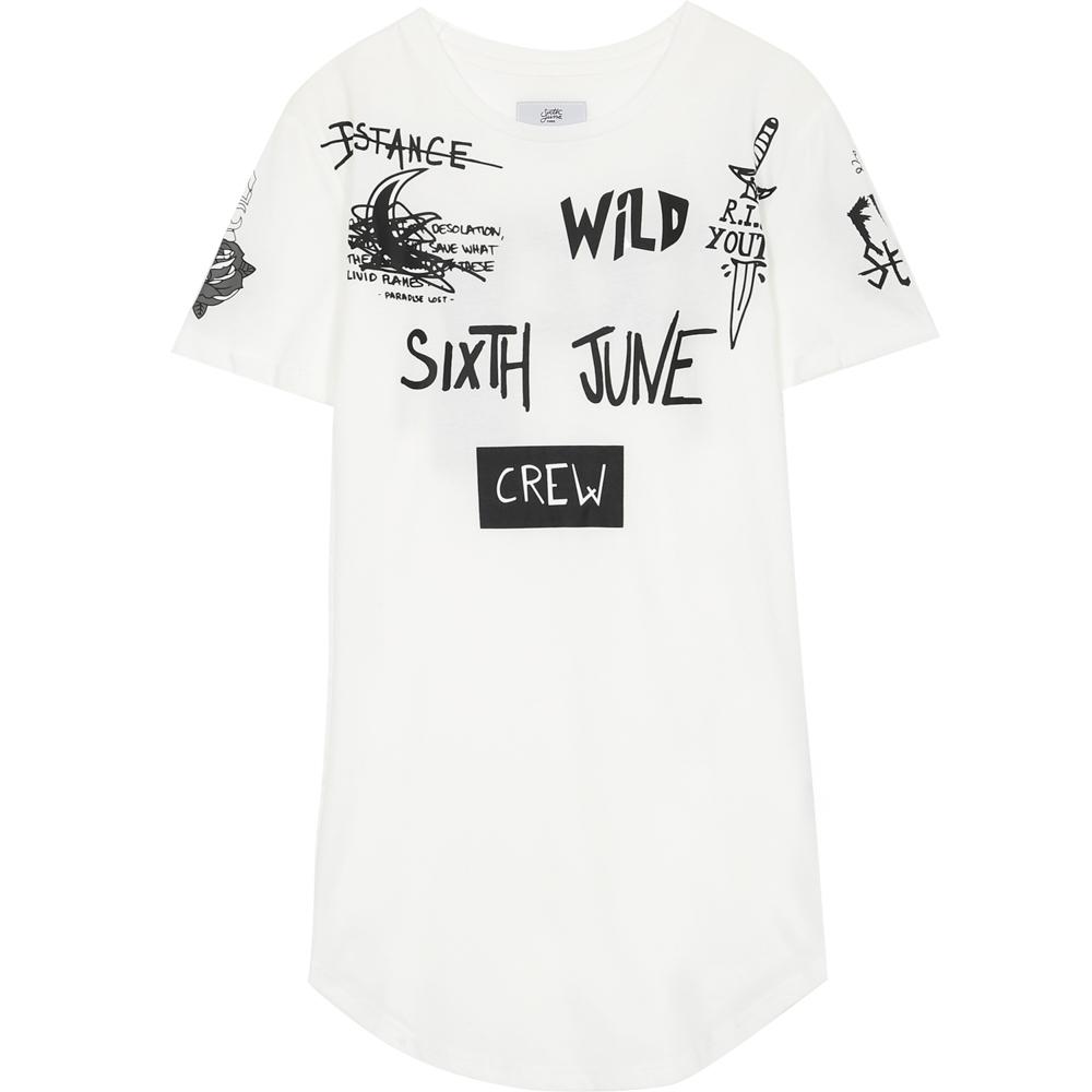 Sixth June - T-shirt crew Blanc