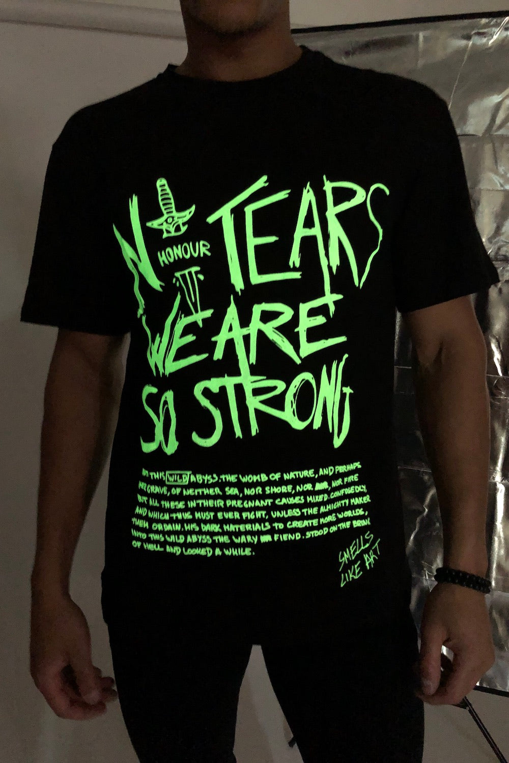 Sixth June - T-Shirt imprimés fluorescents noir