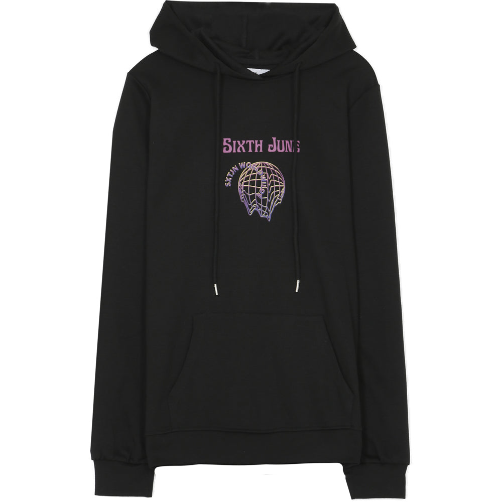 Sixth June - Sweat capuche hologramme noir