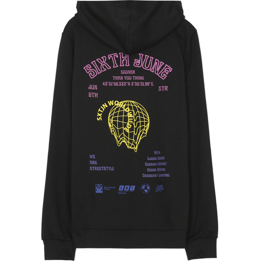 Sixth June - Sweat capuche hologramme noir