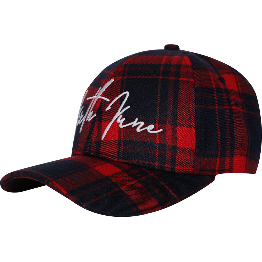 Sixth June - Casquette tartan logo signature rouge bleu