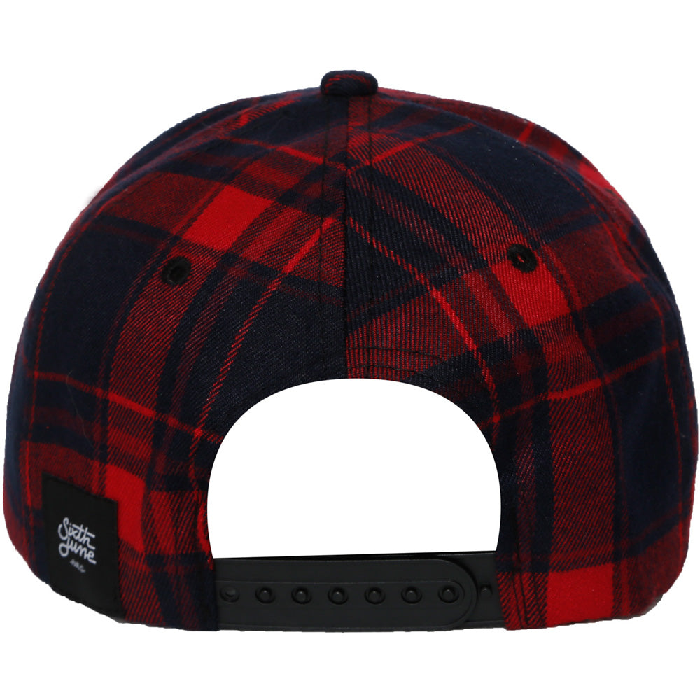 Sixth June - Casquette tartan logo signature rouge bleu