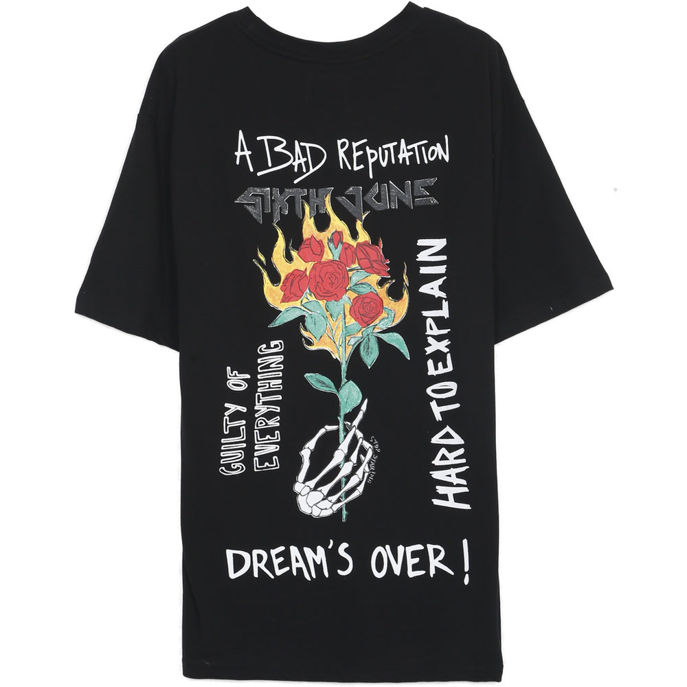 Sixth June - T-shirt "bad reputation" hard rock noir