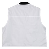 Short Multiple Pockets Vest White