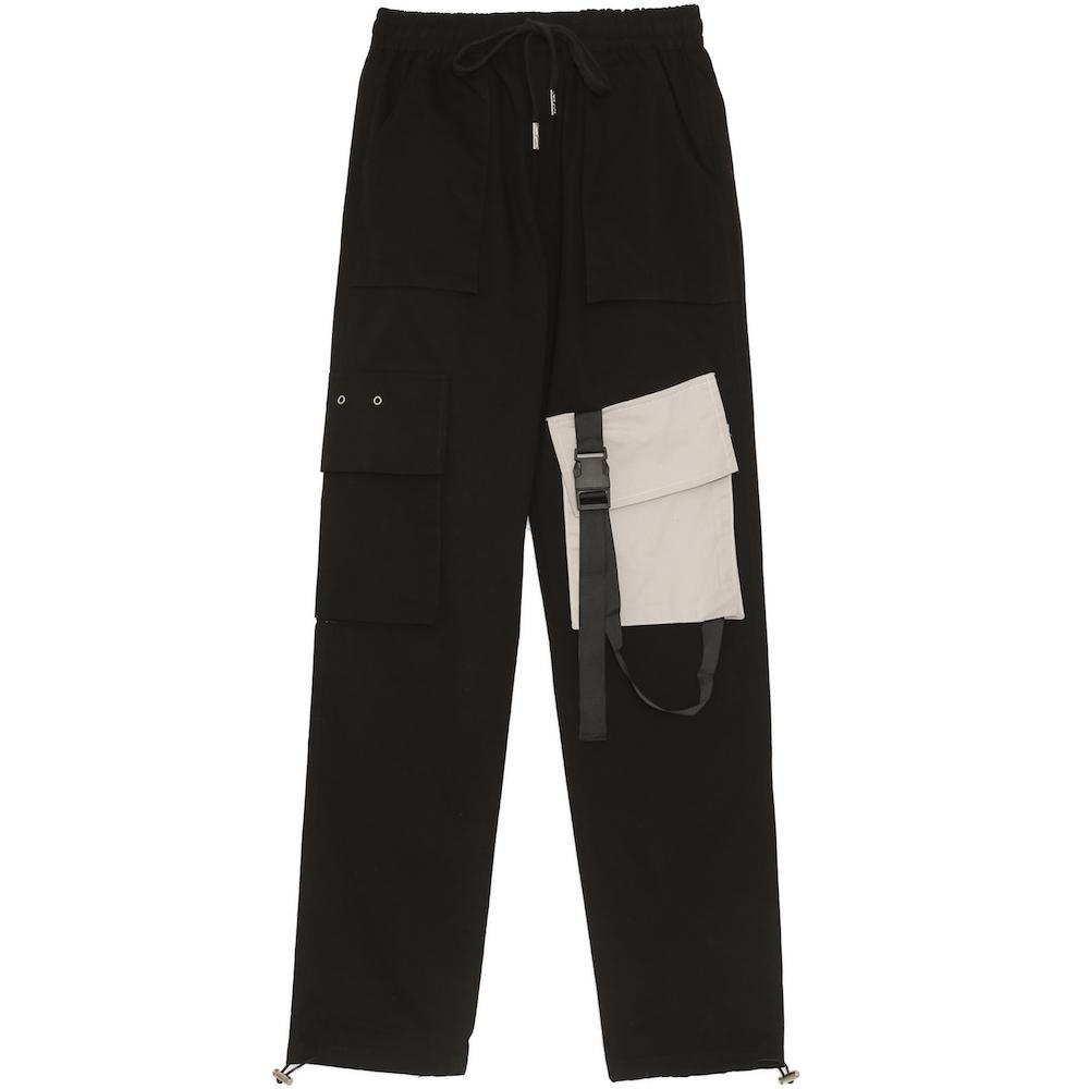 Sixth June - Pantalon cargo clip poches Noir Beige
