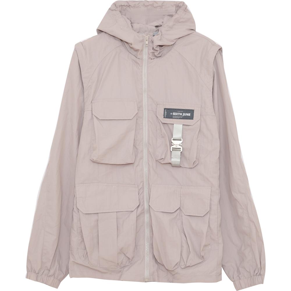 Sixth June - Veste tactique multipoche Gris taupe