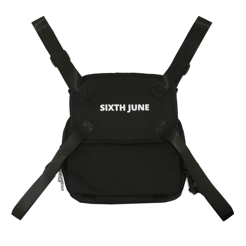 Sixth June - Petit sac poitrine boucle zip logo noir