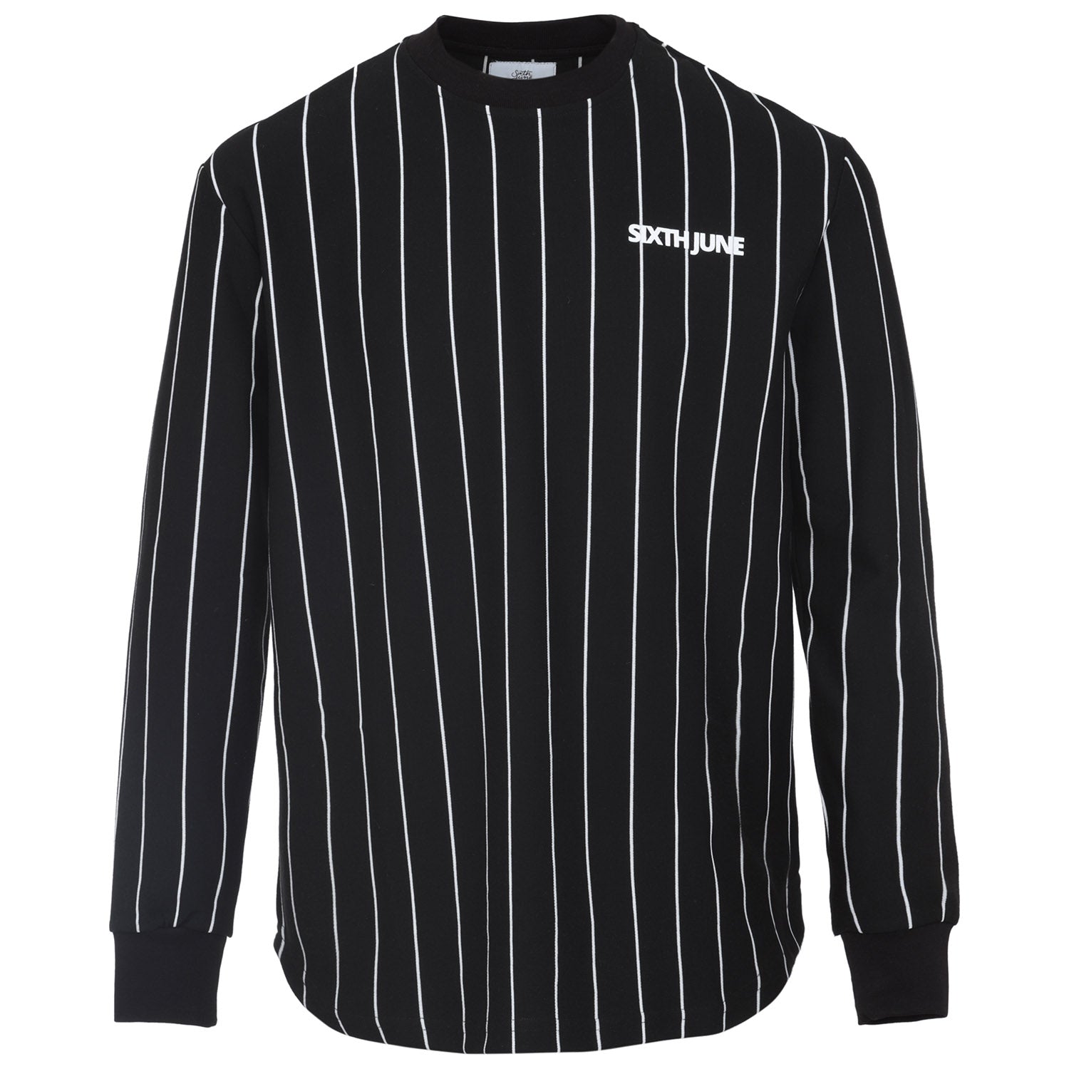 Sixth June - T-shirt manches longues rayures logo Noir