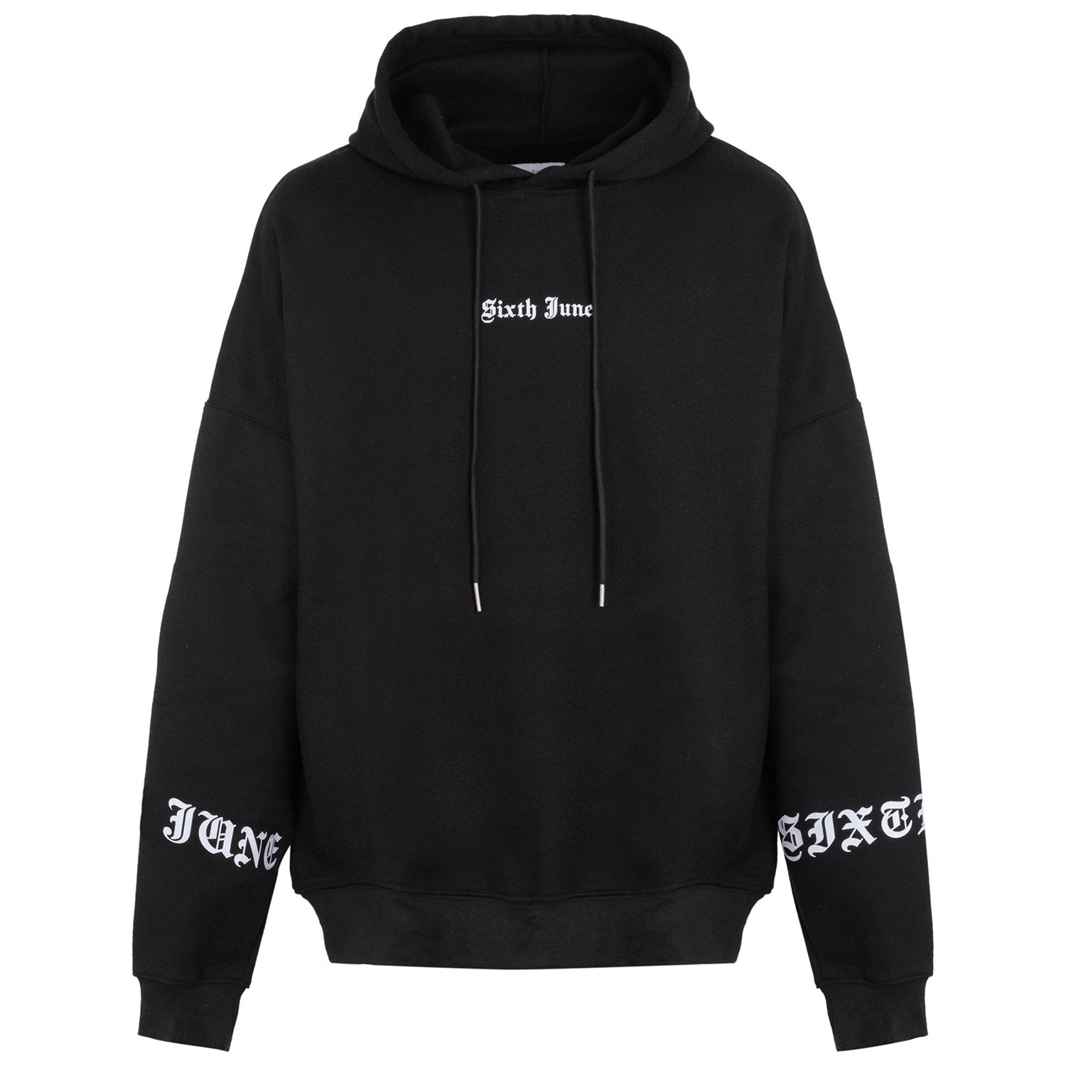 Sixth June - Sweat capuche crew manches curve Noir