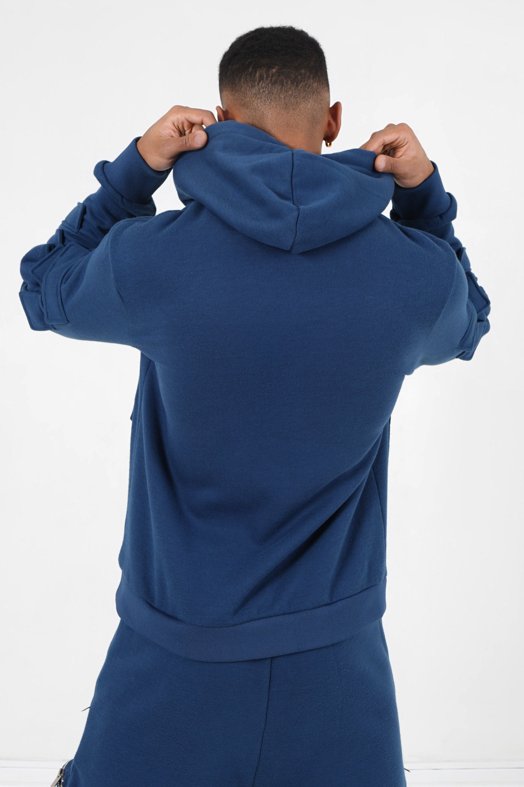 Sweat capuche petit sac Bleu foncé